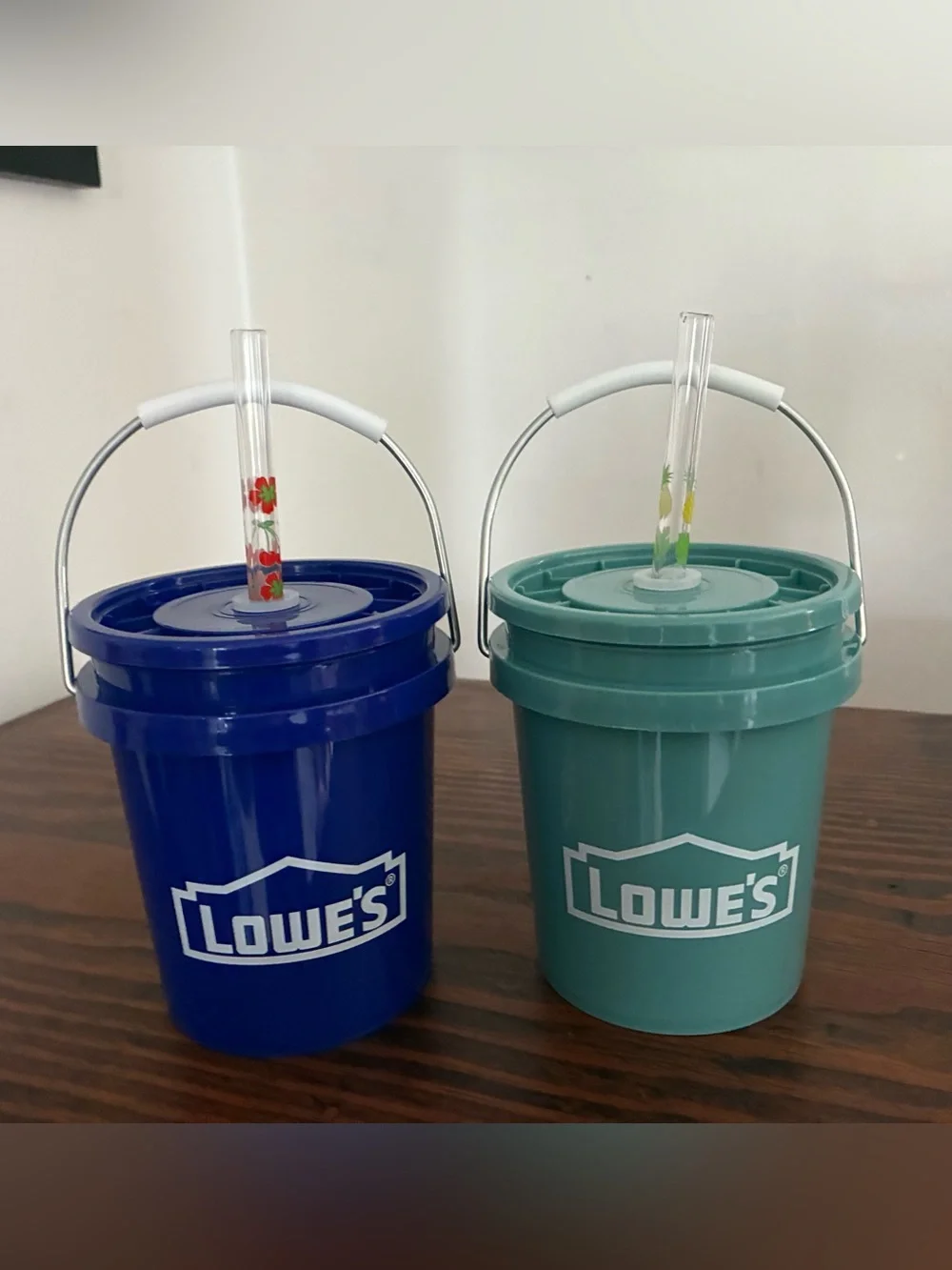 Lowe's Mini Bucket Tumbler Duo - Blue & Teal